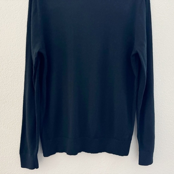 Banana Republic Pullover Sweater Merino Wool Crew Classic Minimalist Black L - Picture 5 of 11